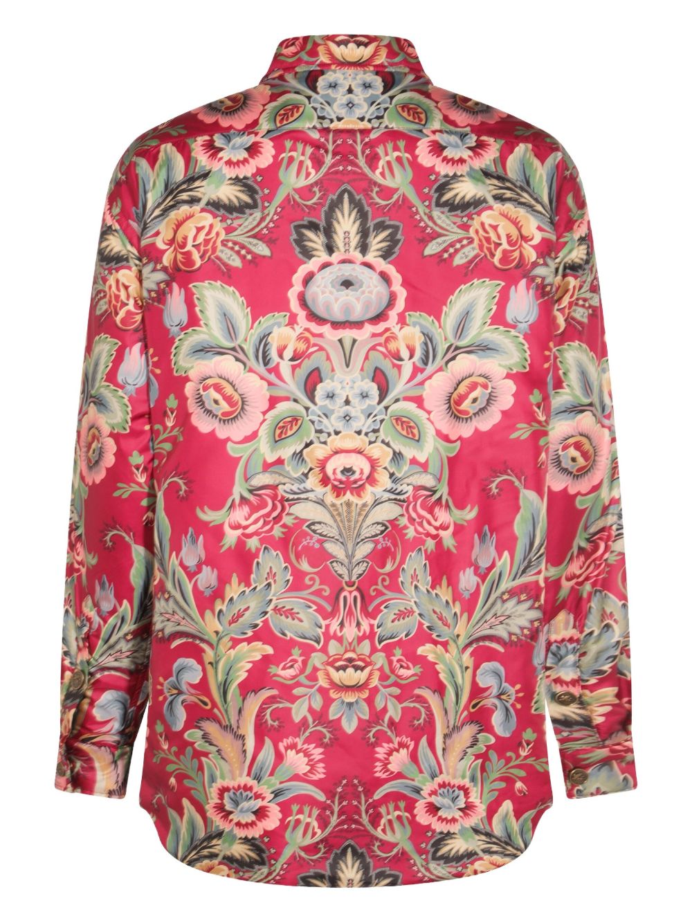 Multicolor Floral Etro Jacket With Classic Neck