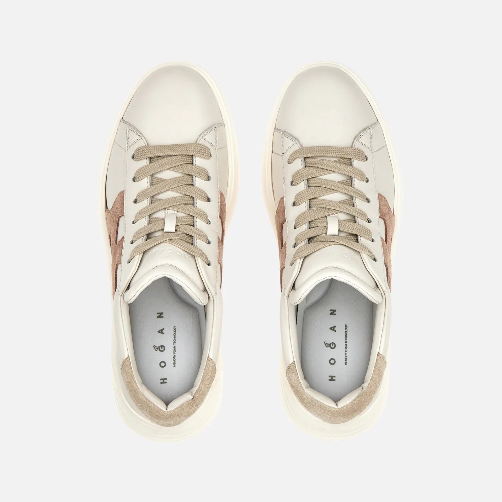 Rebel H562 Lace-Up Sneakers in Sheepskin and Calfskin
