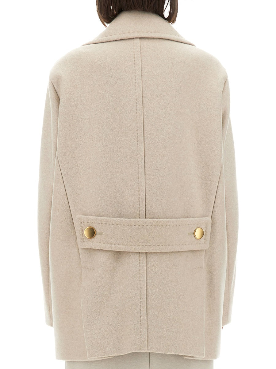 Regular Fit Cashmere Long Coat with Timeless Design
