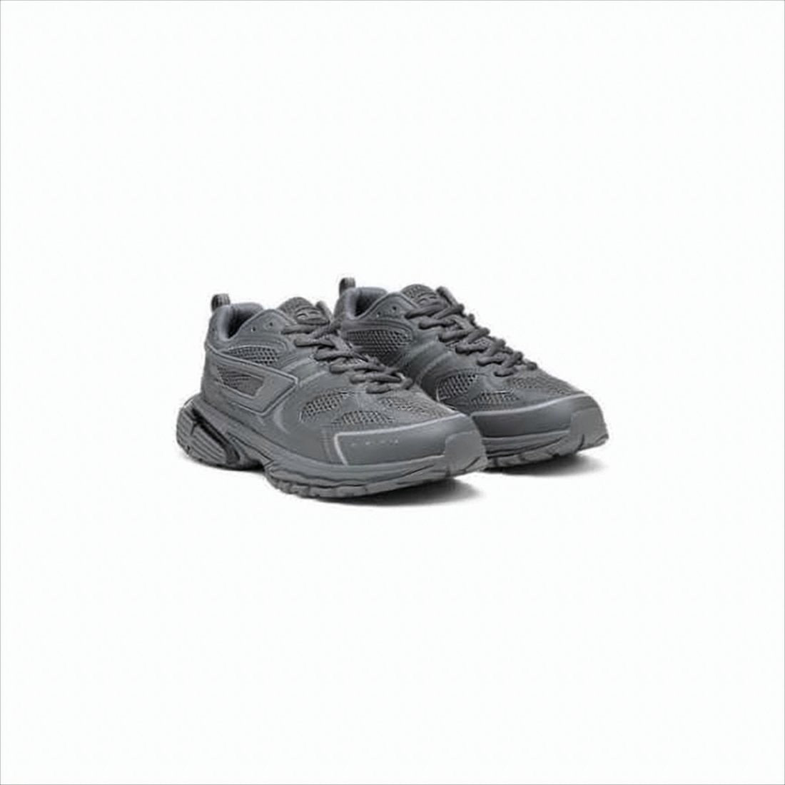 Textured Upper Sneakers with Thick Rubber Sole