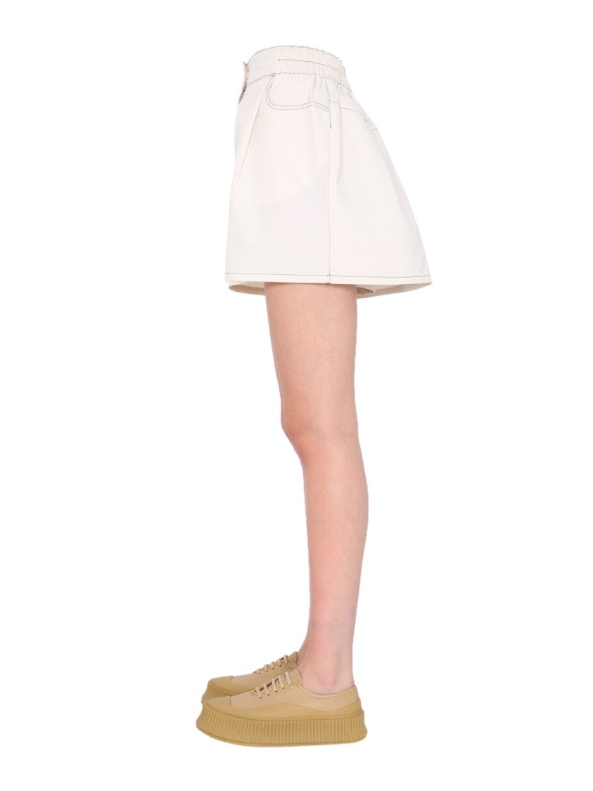 High-Waisted Nylon Shorts