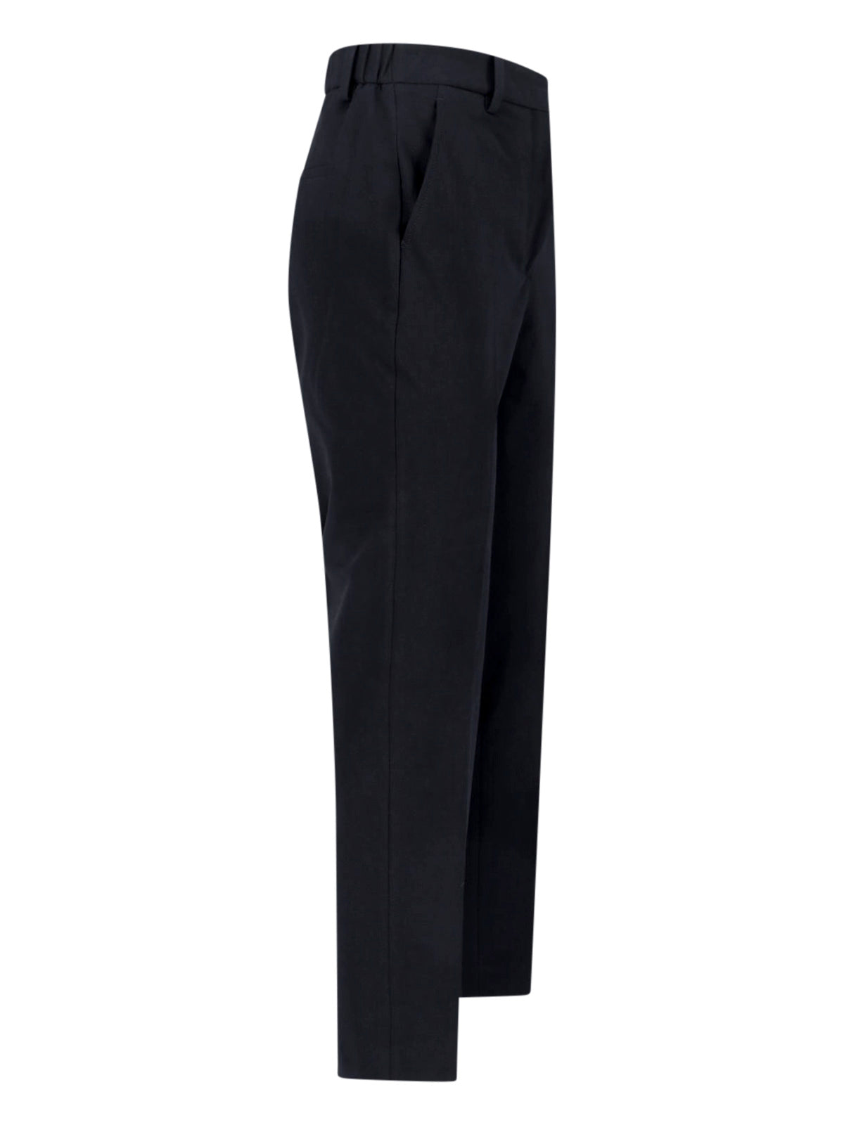 Silk Blend Trousers – Black