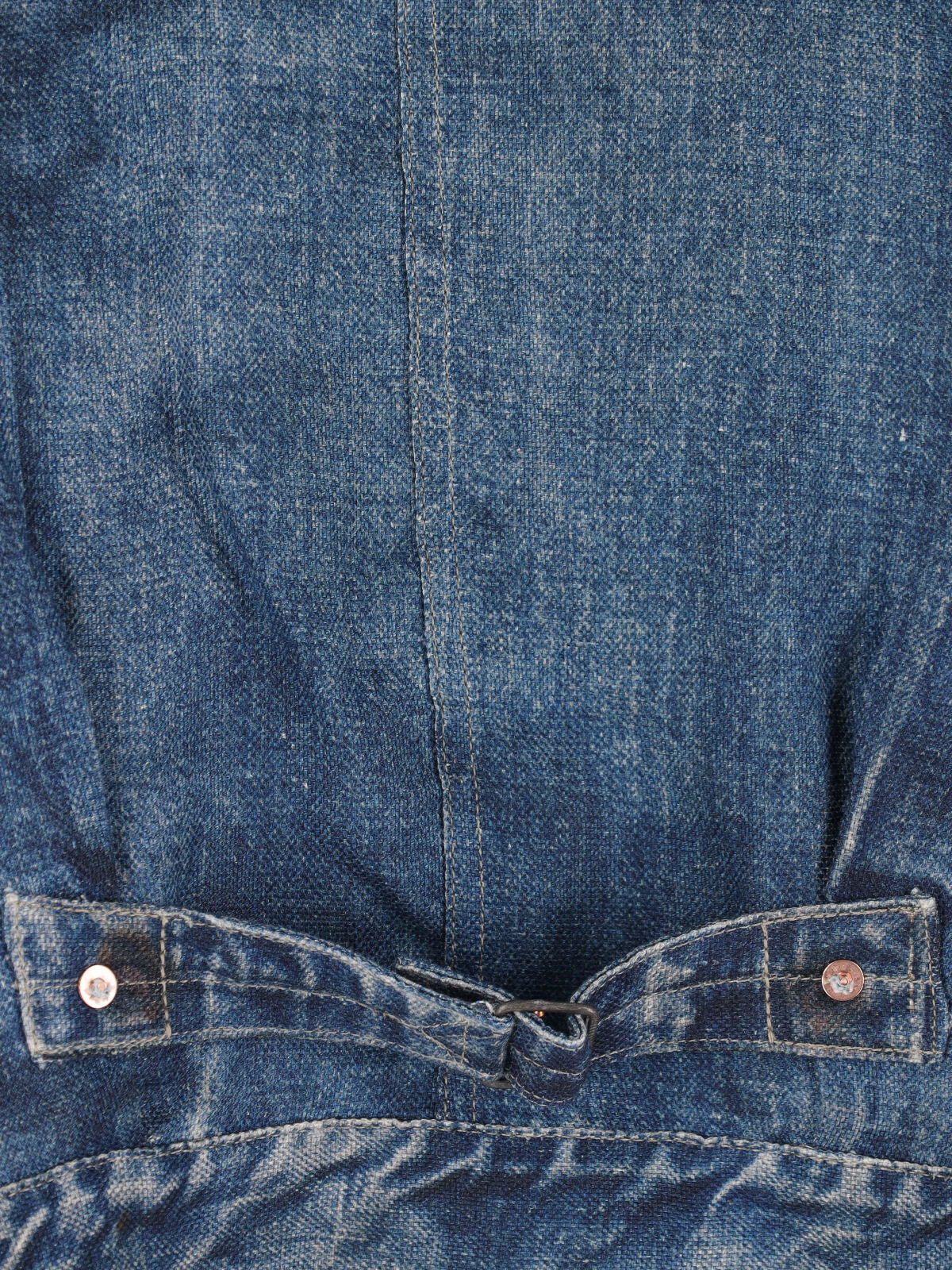 Blue Classic Collar Worn Denim Jacket