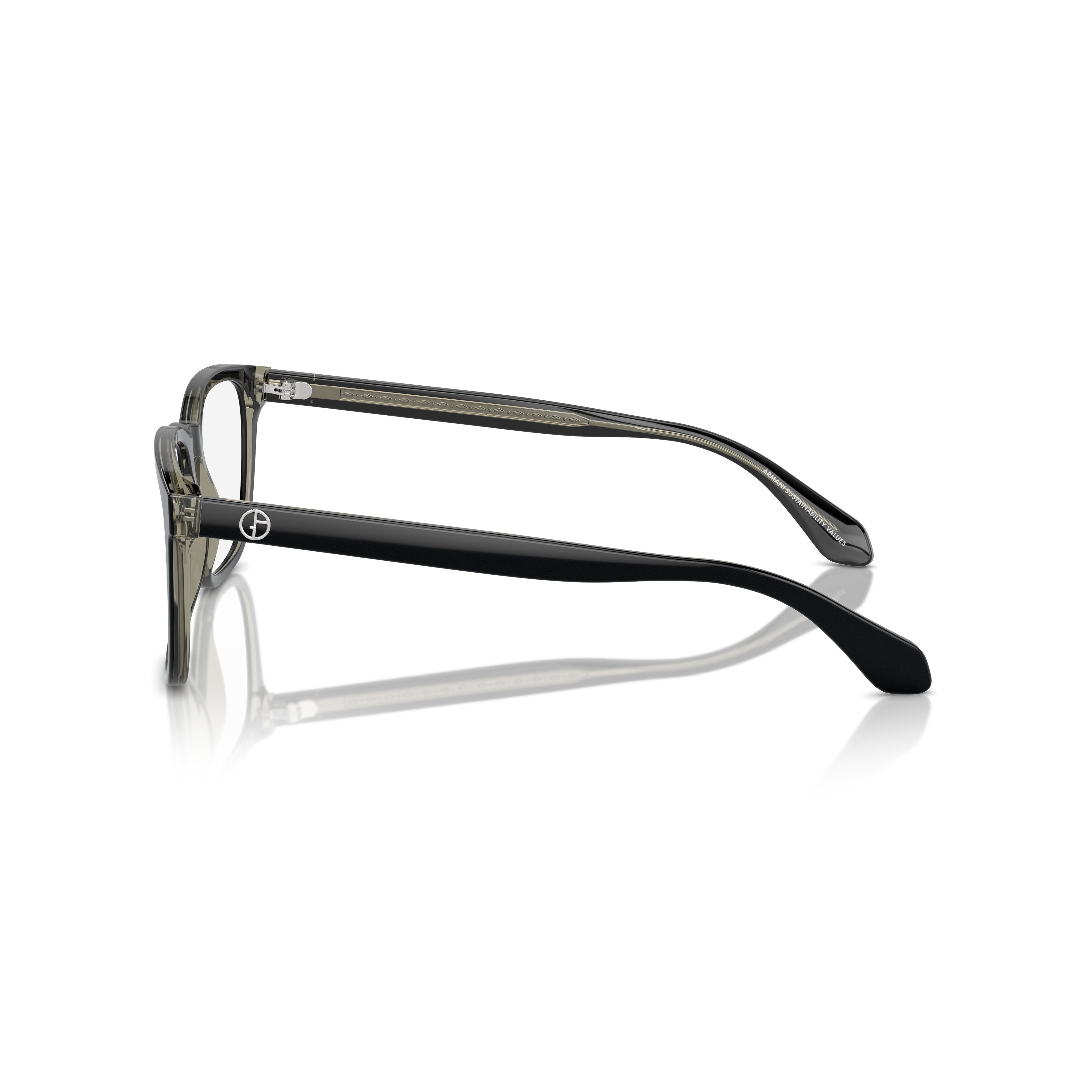 0ar7255 Rectangular Acetate Eyeglasses with Translucent Arms