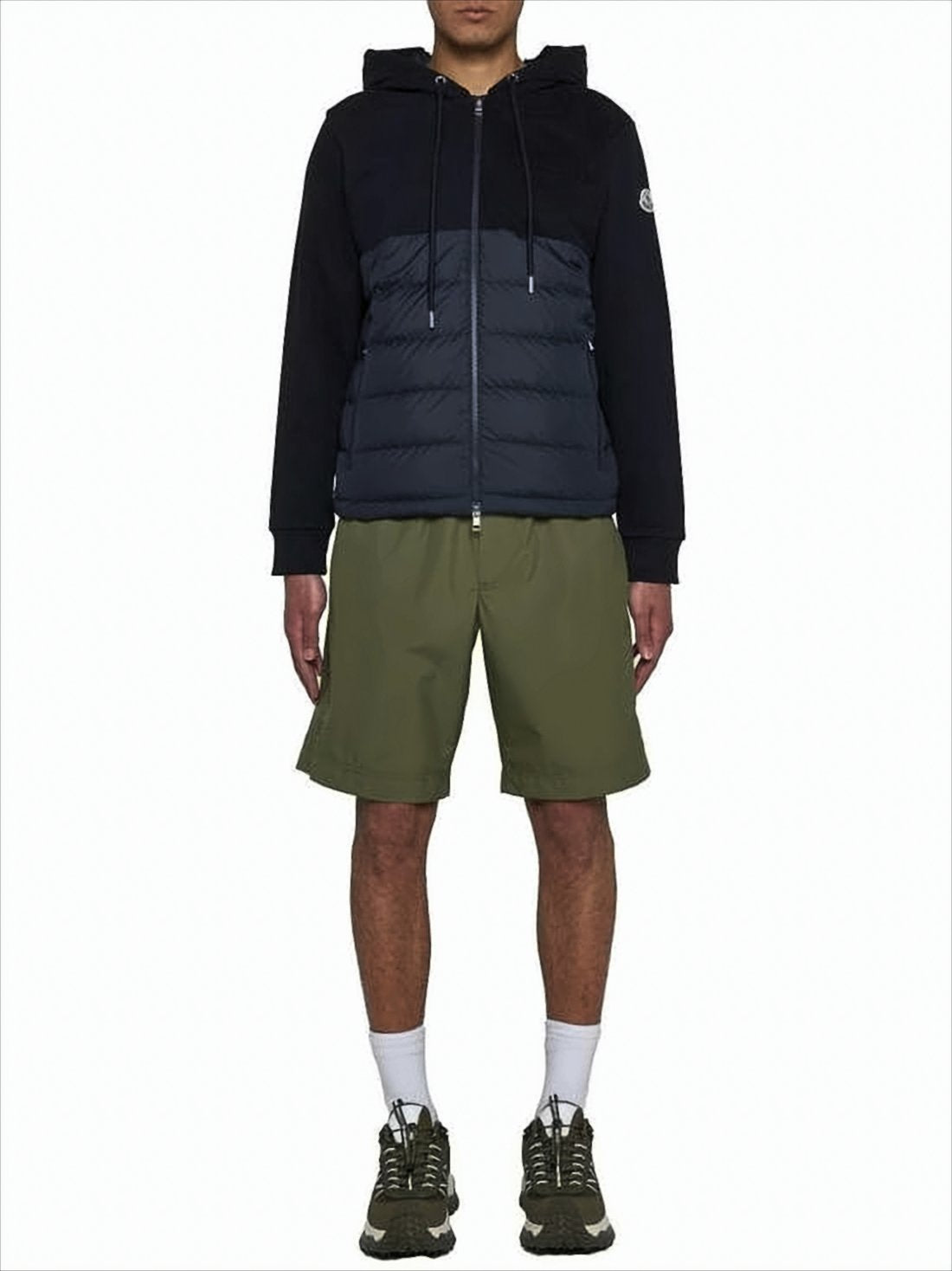 Quilted Padded Blue Jacket with Hood