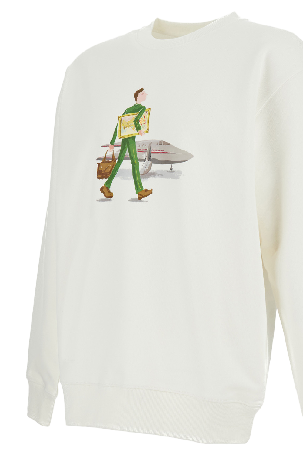 Crewneck Sweatshirt with Colorful Chest Print