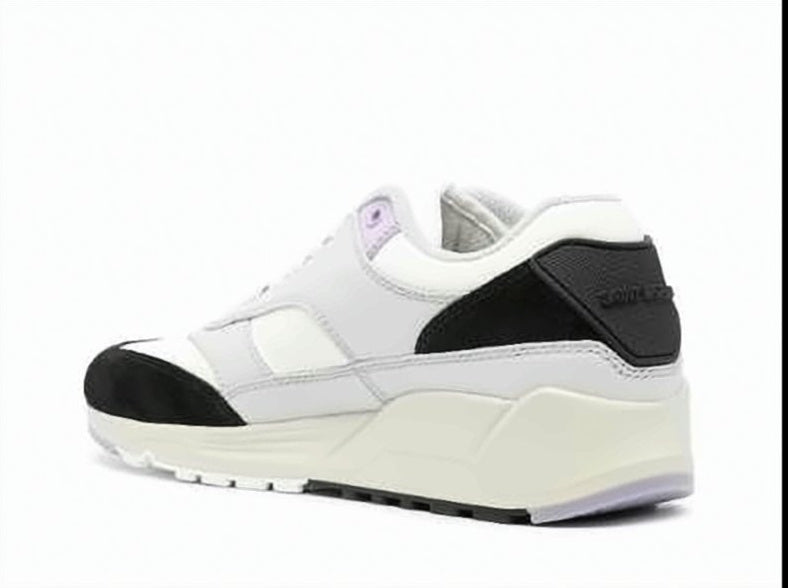 Nylon and Calf Leather Sneakers