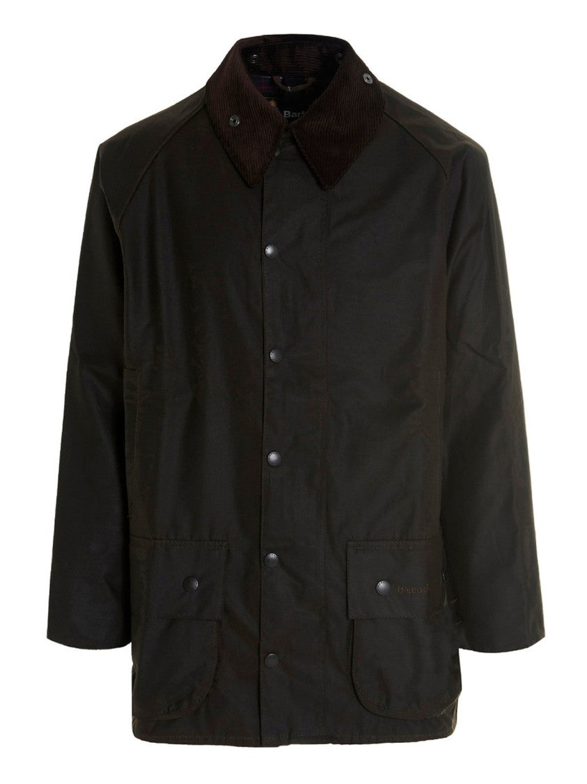 Matte Finish Barbour Jacket With Structured Silhouette