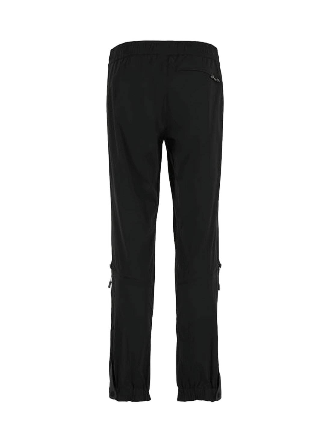 Straight Pants With Elastic Waistband And Zippered Pockets