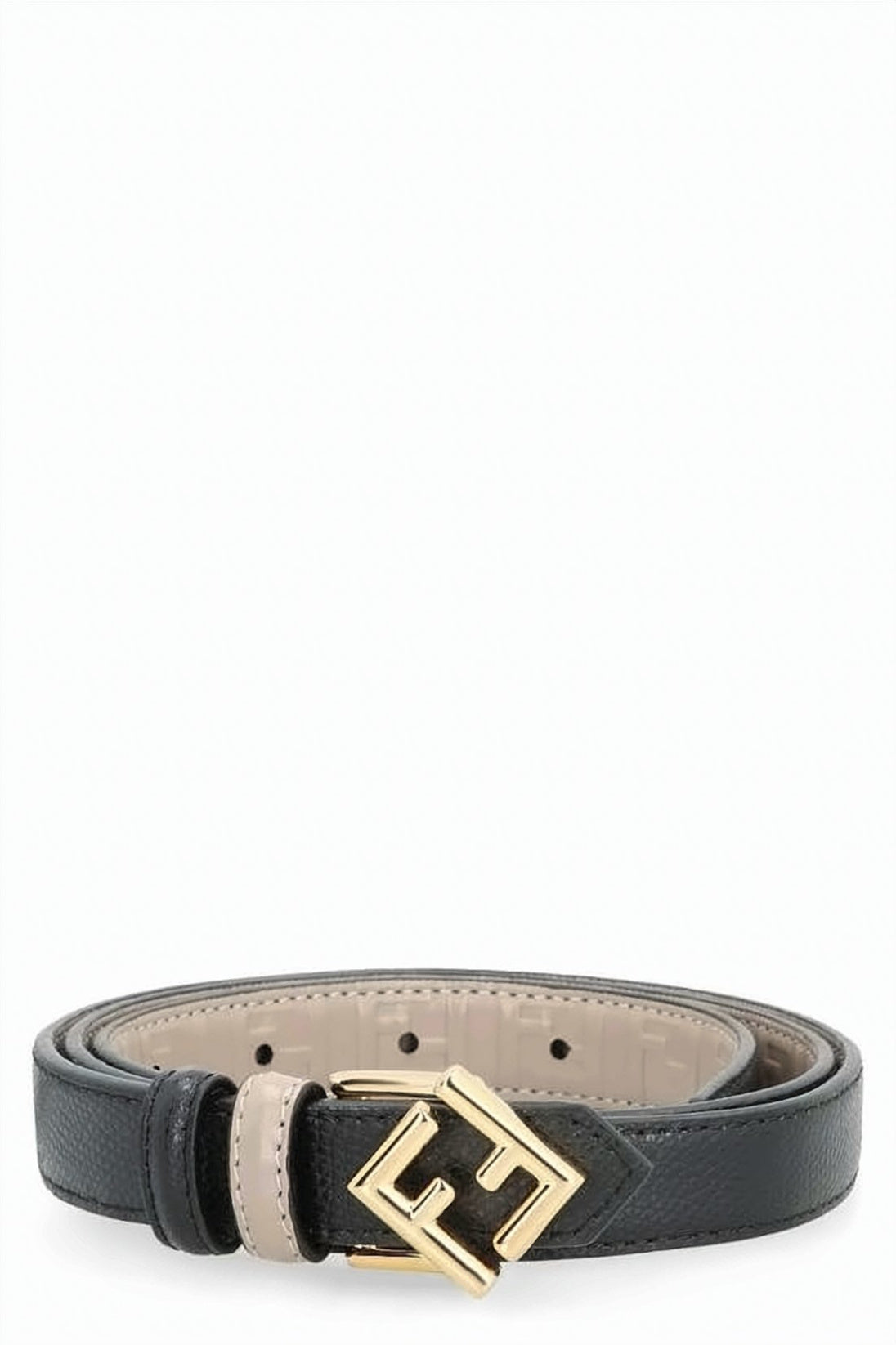 Textured Black Leather Belt