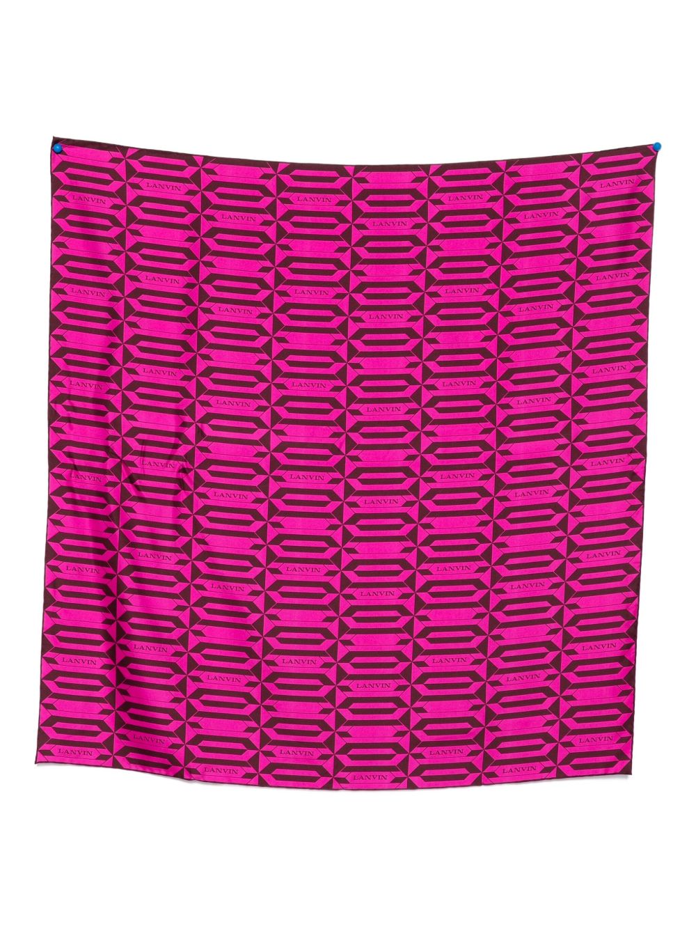Silk Scarf with Geometric Pattern