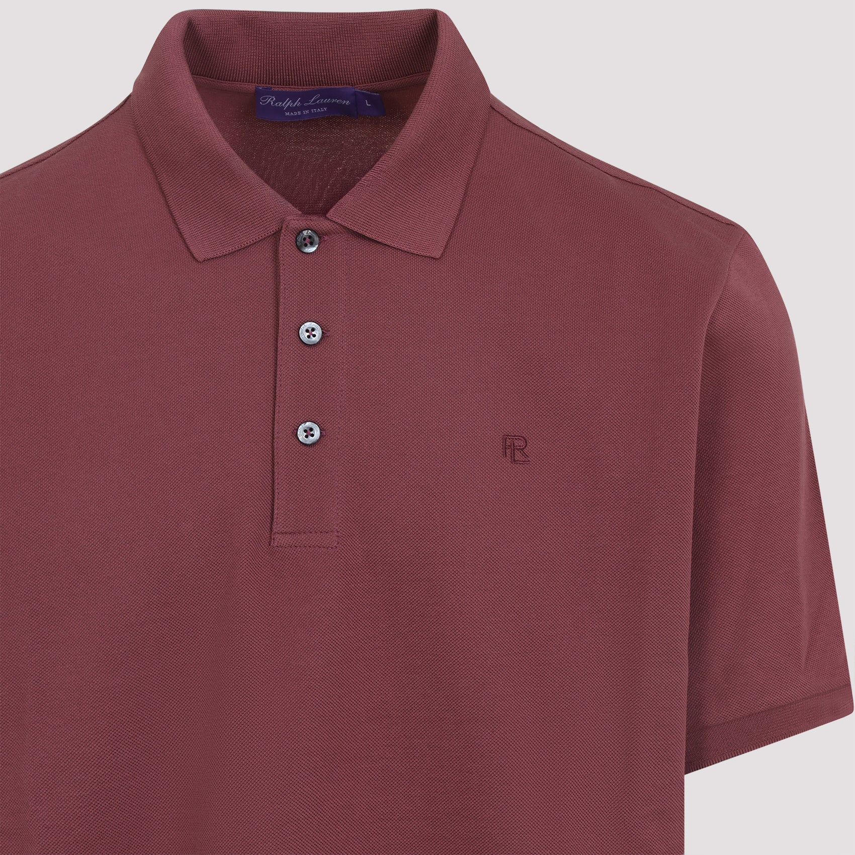 Textured Burgundy Polo Shirt with Ribbed Collar