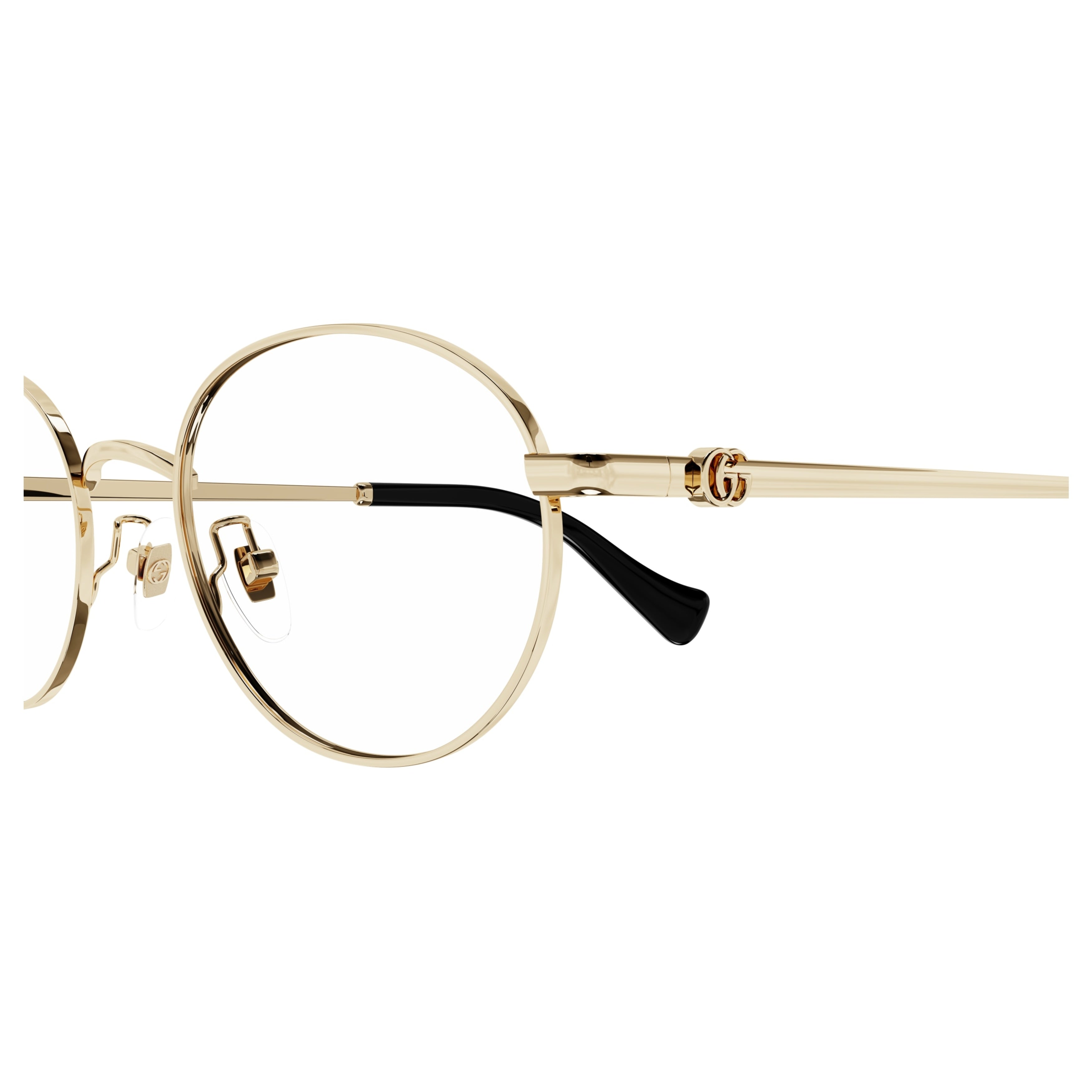 Gg1608ok Round Gold-Toned Metal Eyeglasses