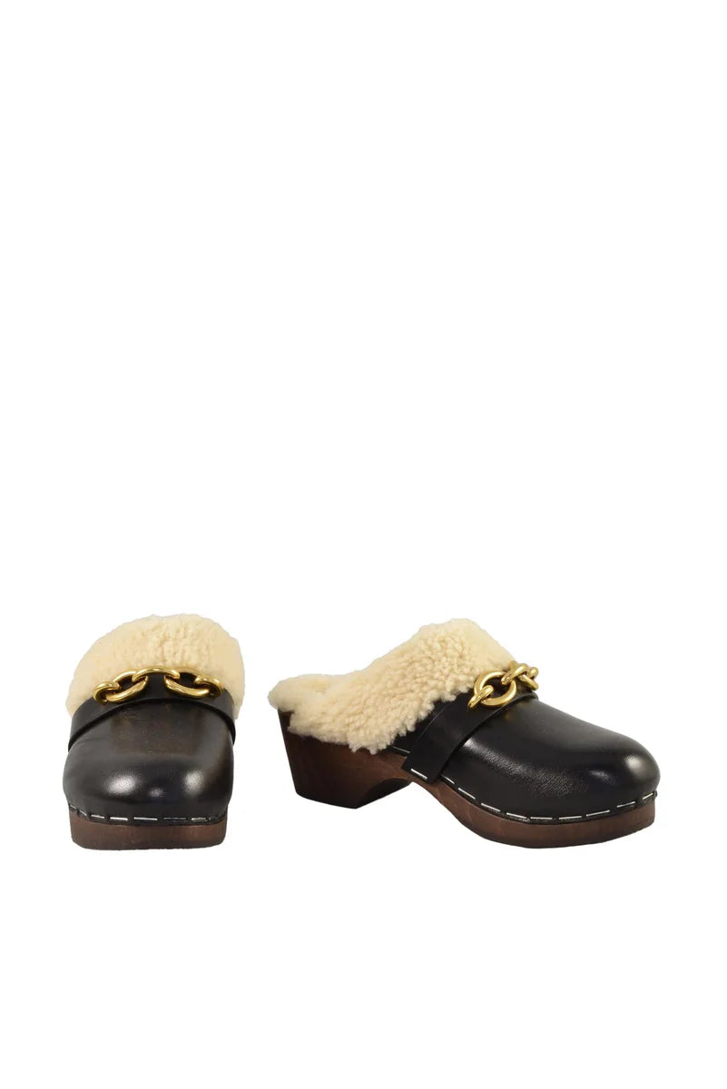Leather Mules - Black