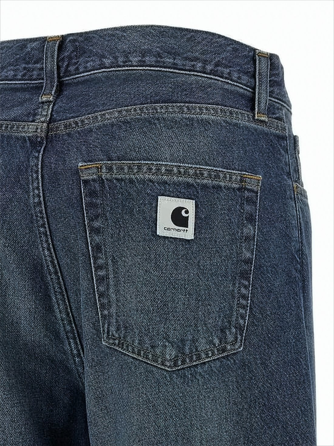 Straight-Leg Denim Pants with Classic Five-Pocket Design