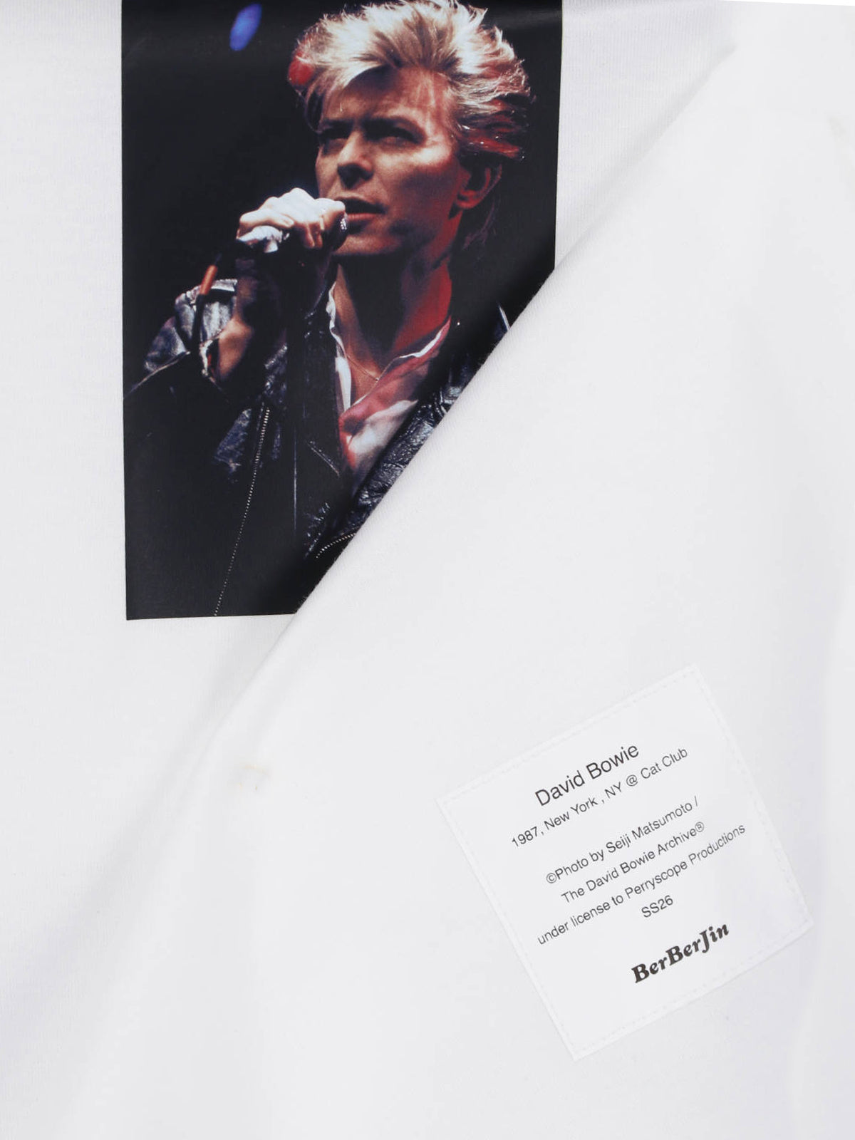 White Singer Graphic Print Cotton T-Shirt