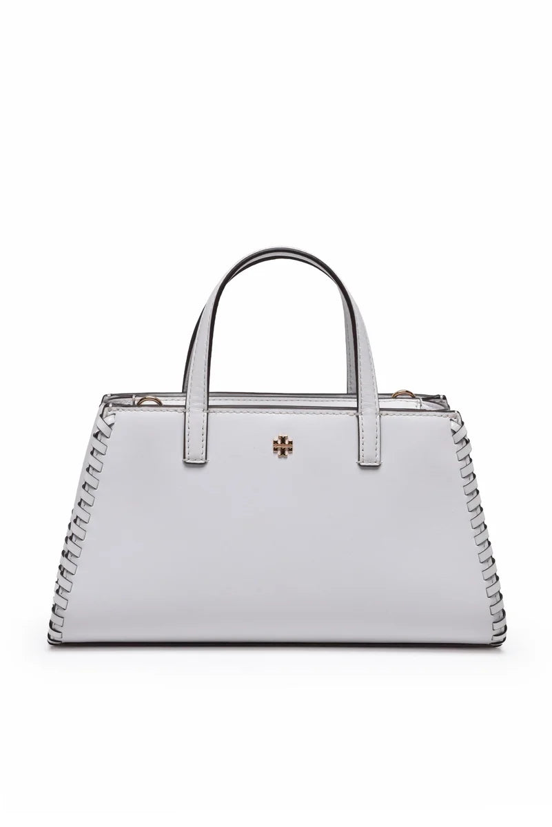 Emerson Whipstitch Mini Tote Bag - White