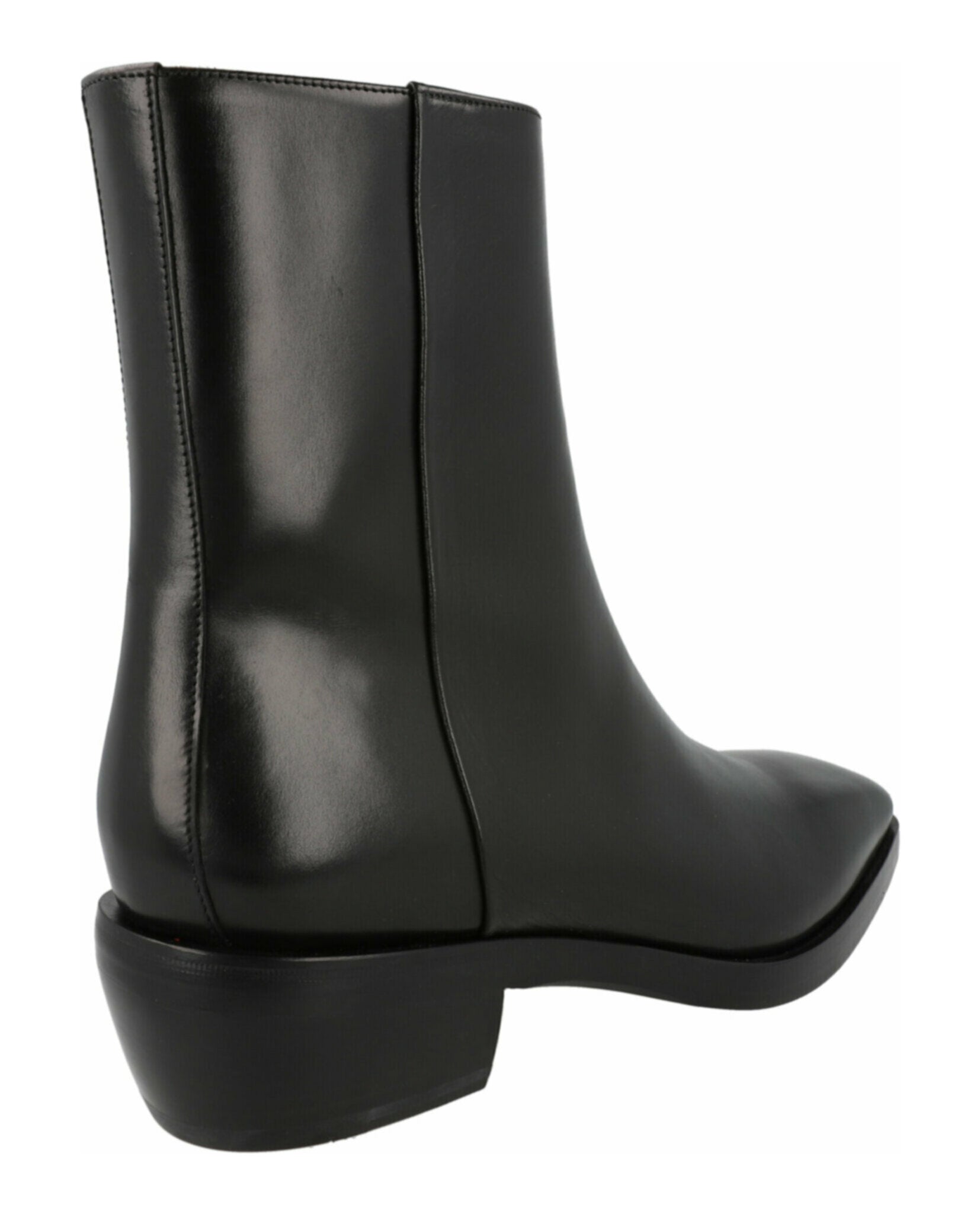 Fuerte Leather Ankle Boots with Silver-tone Zipper