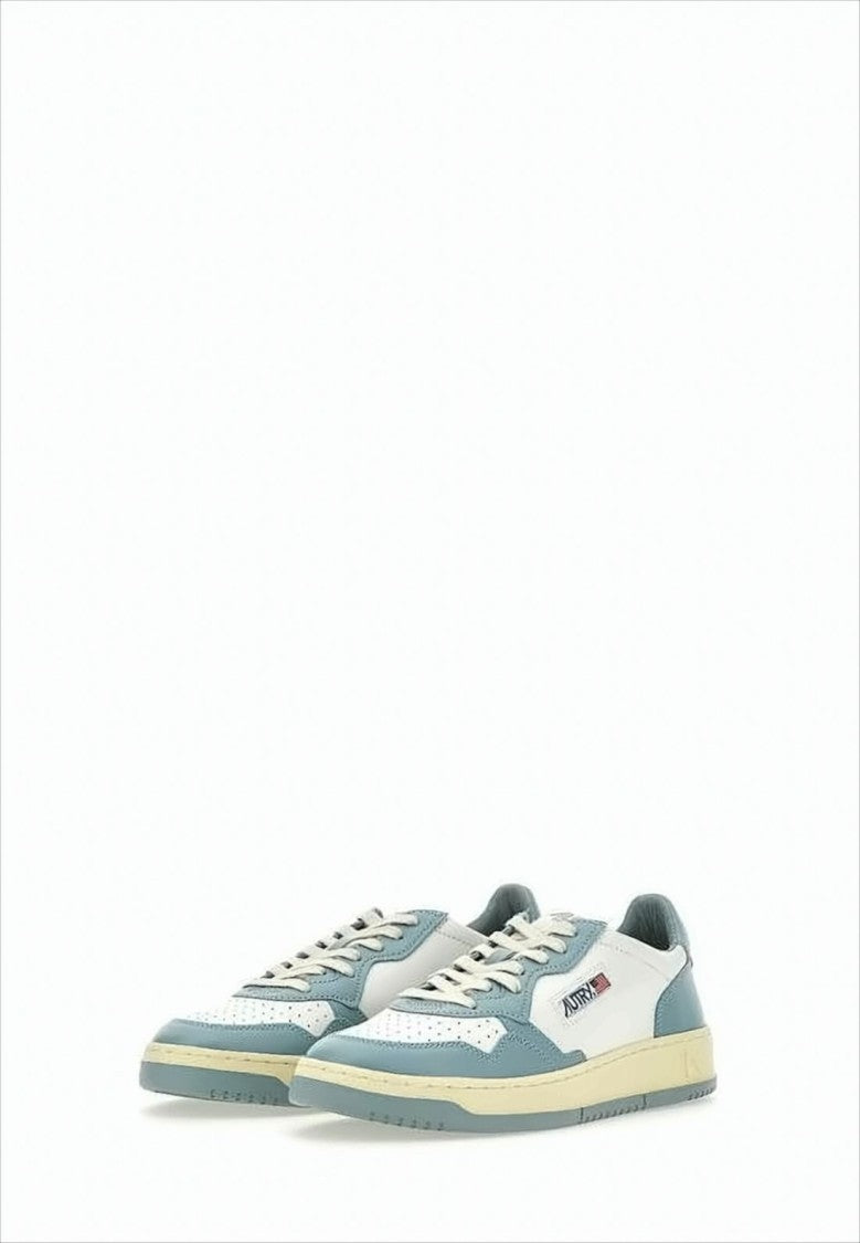 Autry Low-Top Sneakers with Smooth Leather Panels and Perforated Detailing