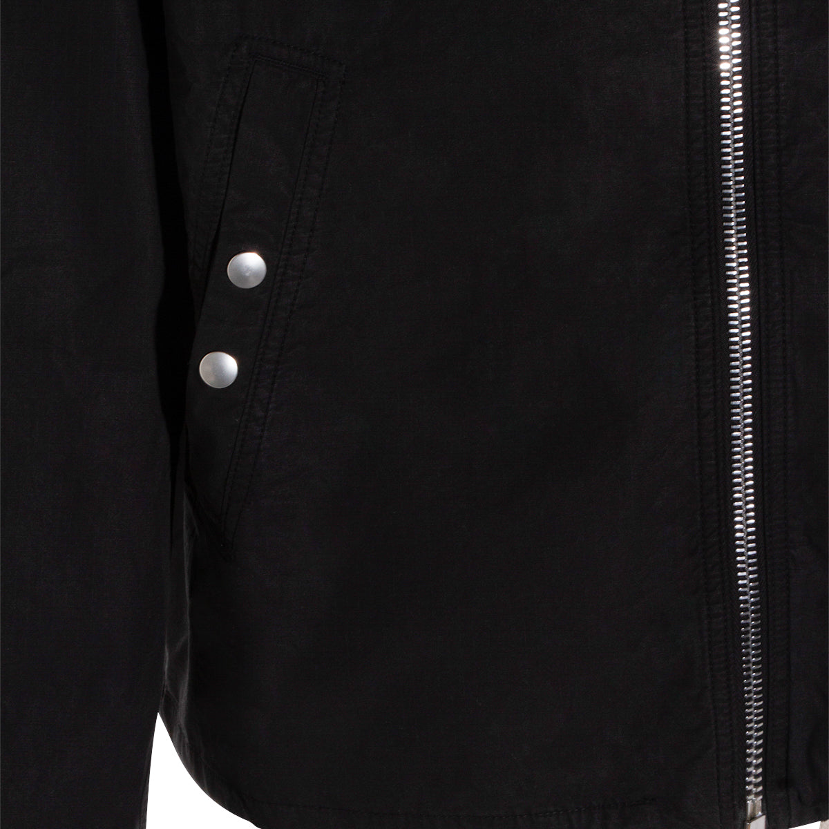Black Zip-Front Casual Jacket