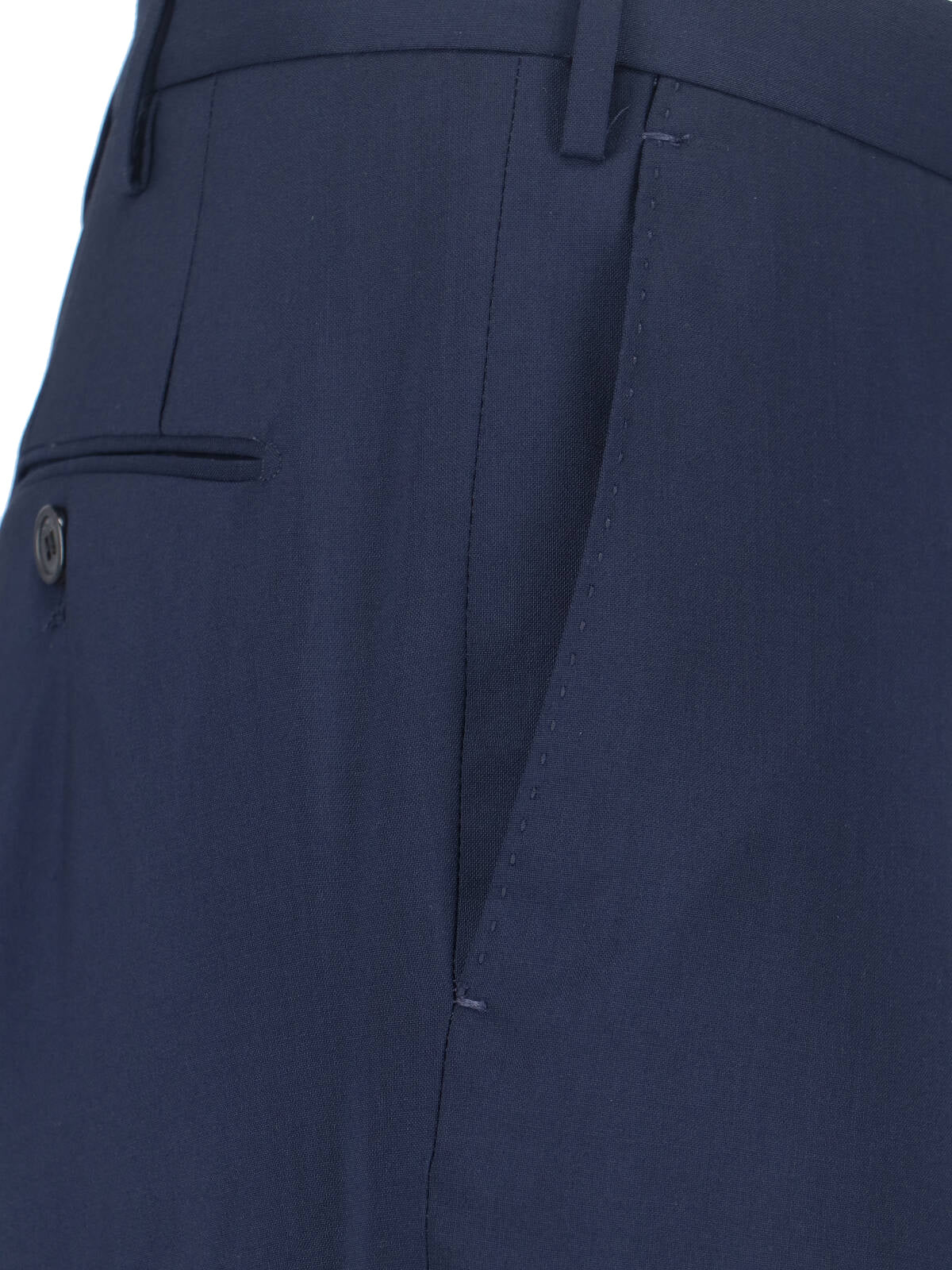 Virgin Wool Trousers – Navy