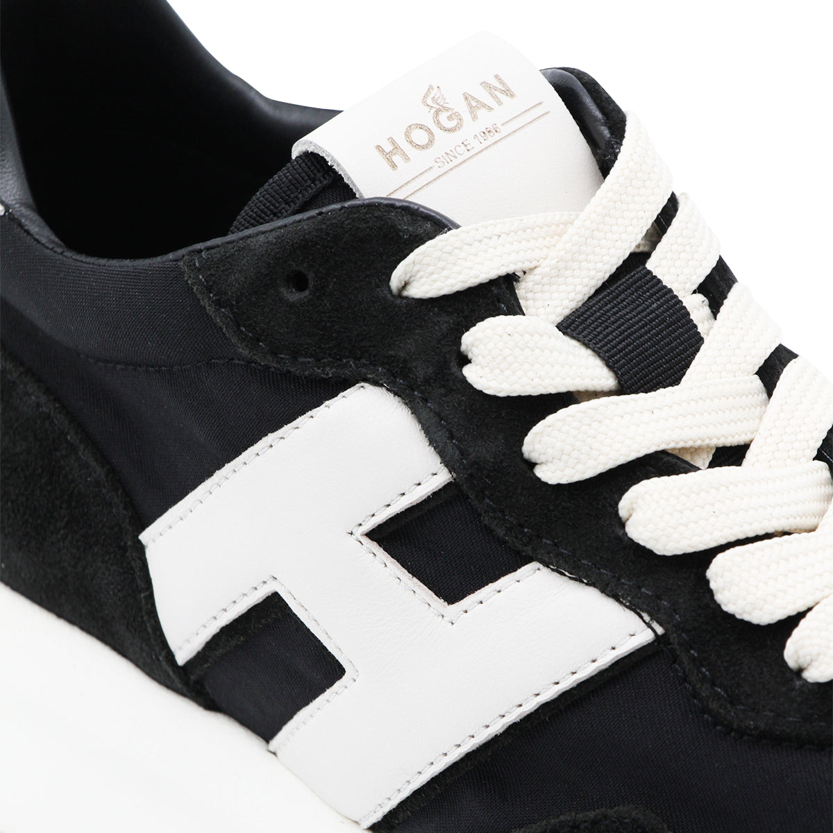 Black And White Leather Sneakers