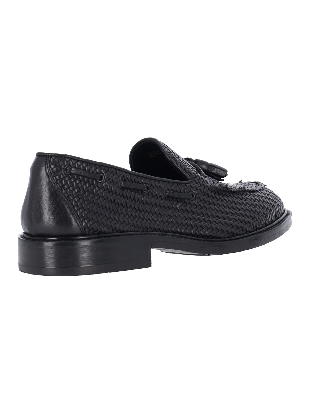 Braided Tassel Loafers – Black