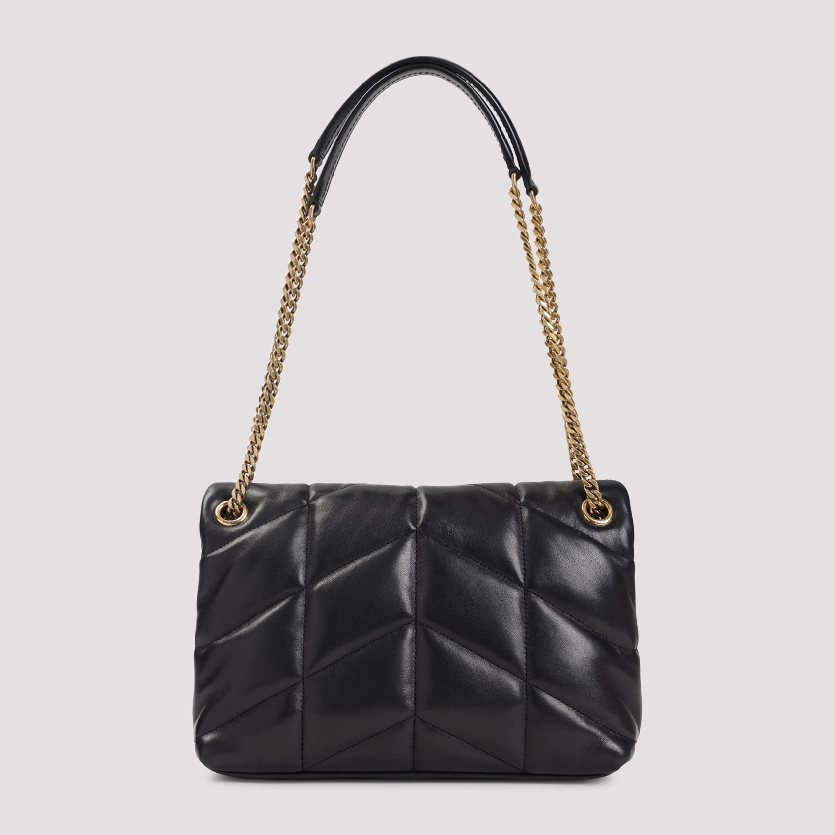 Quilted Puffer Handbag with Chain Strap
