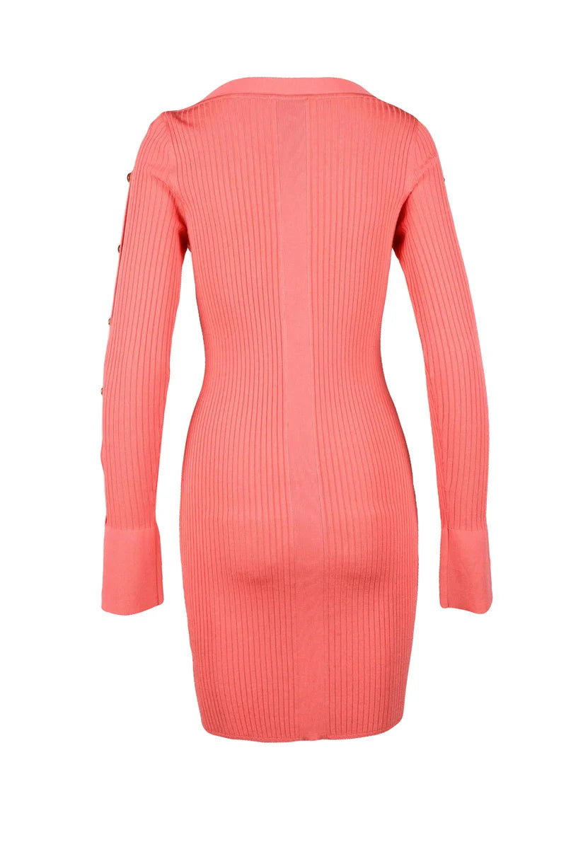 Viscose Polyamide Dress - Red