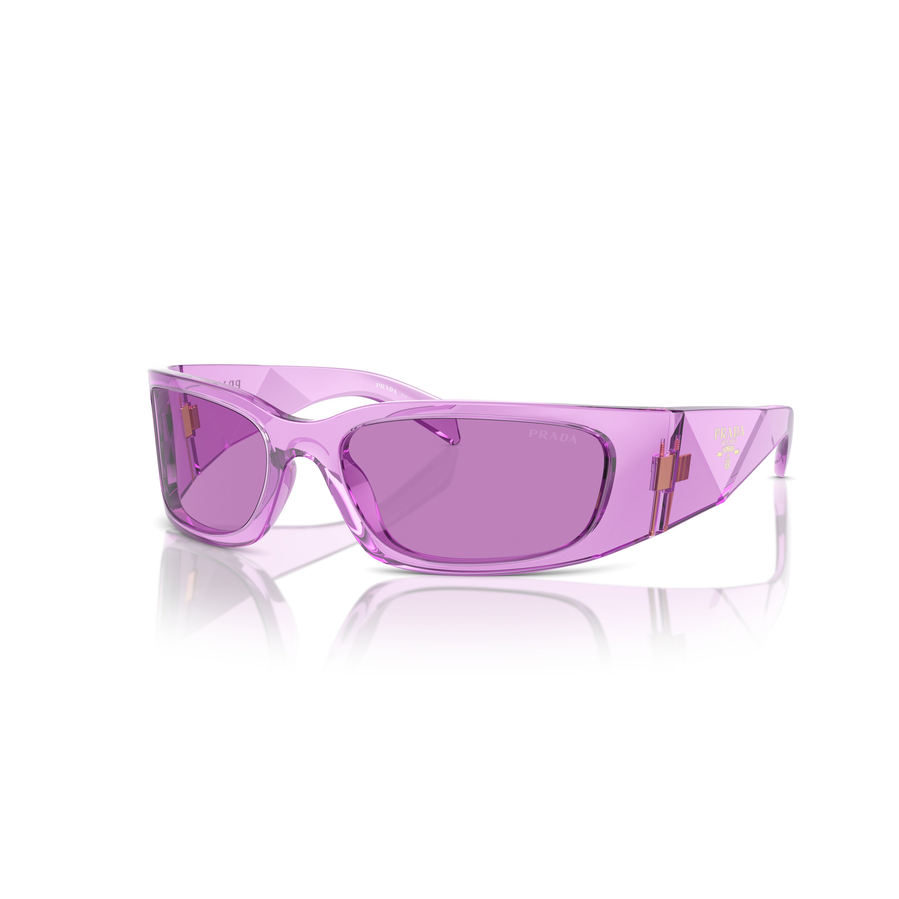 0pr A14s Translucent Purple Rectangular Sunglasses