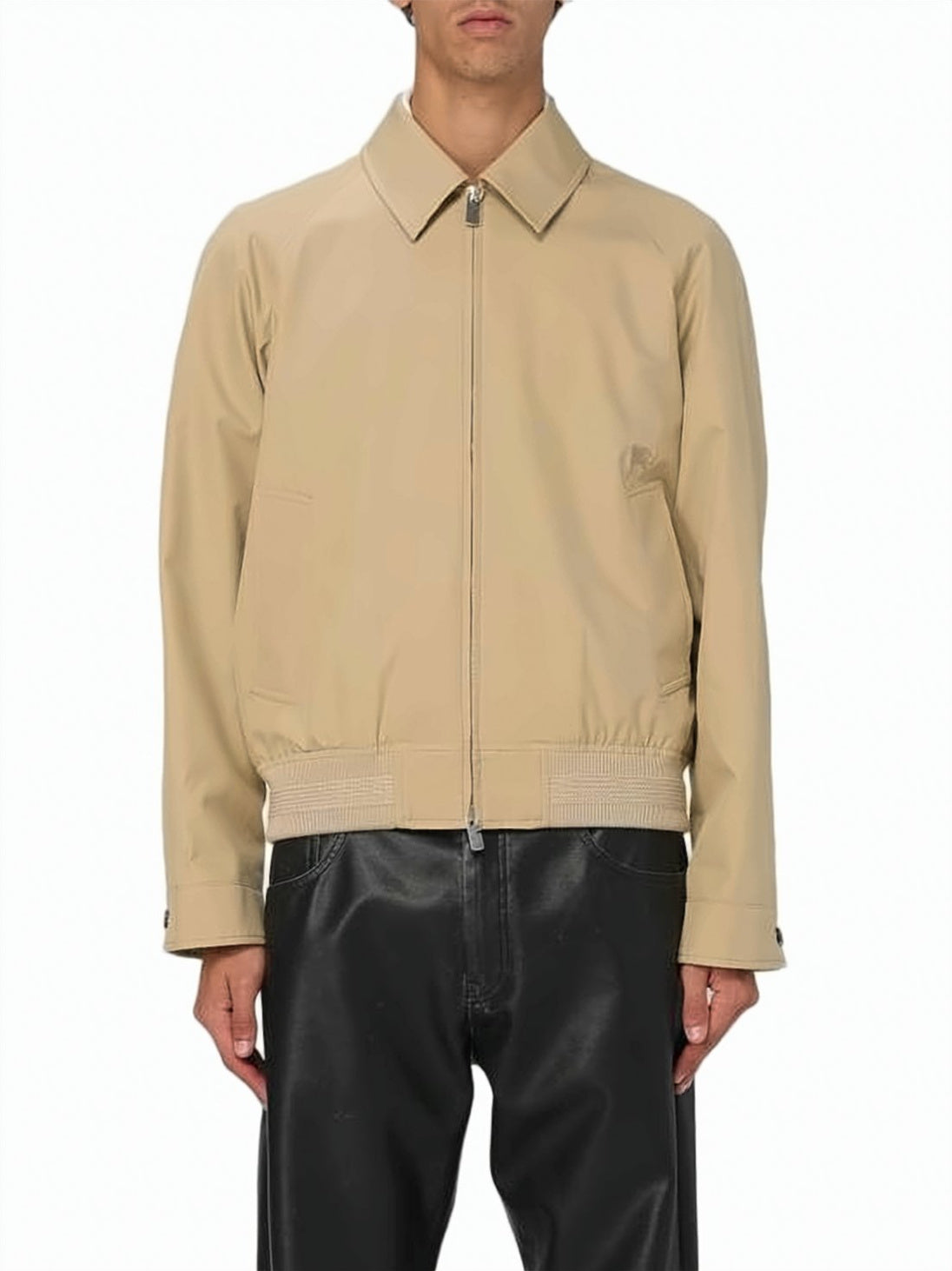 Zipper Closure Cotton Burberry Jacket