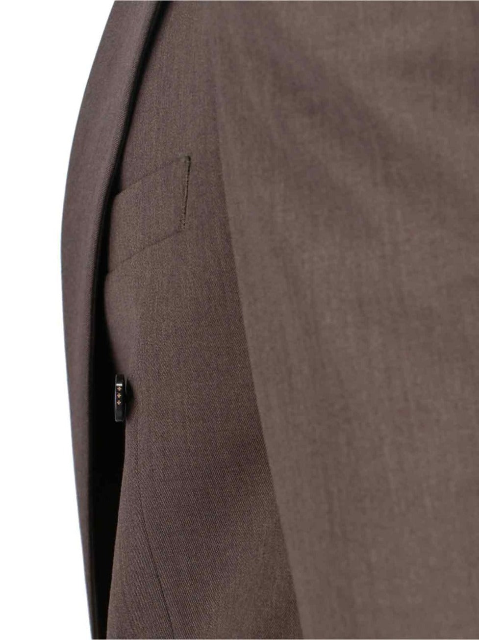 Double-Breasted Brown Blazer With Wide Lapels