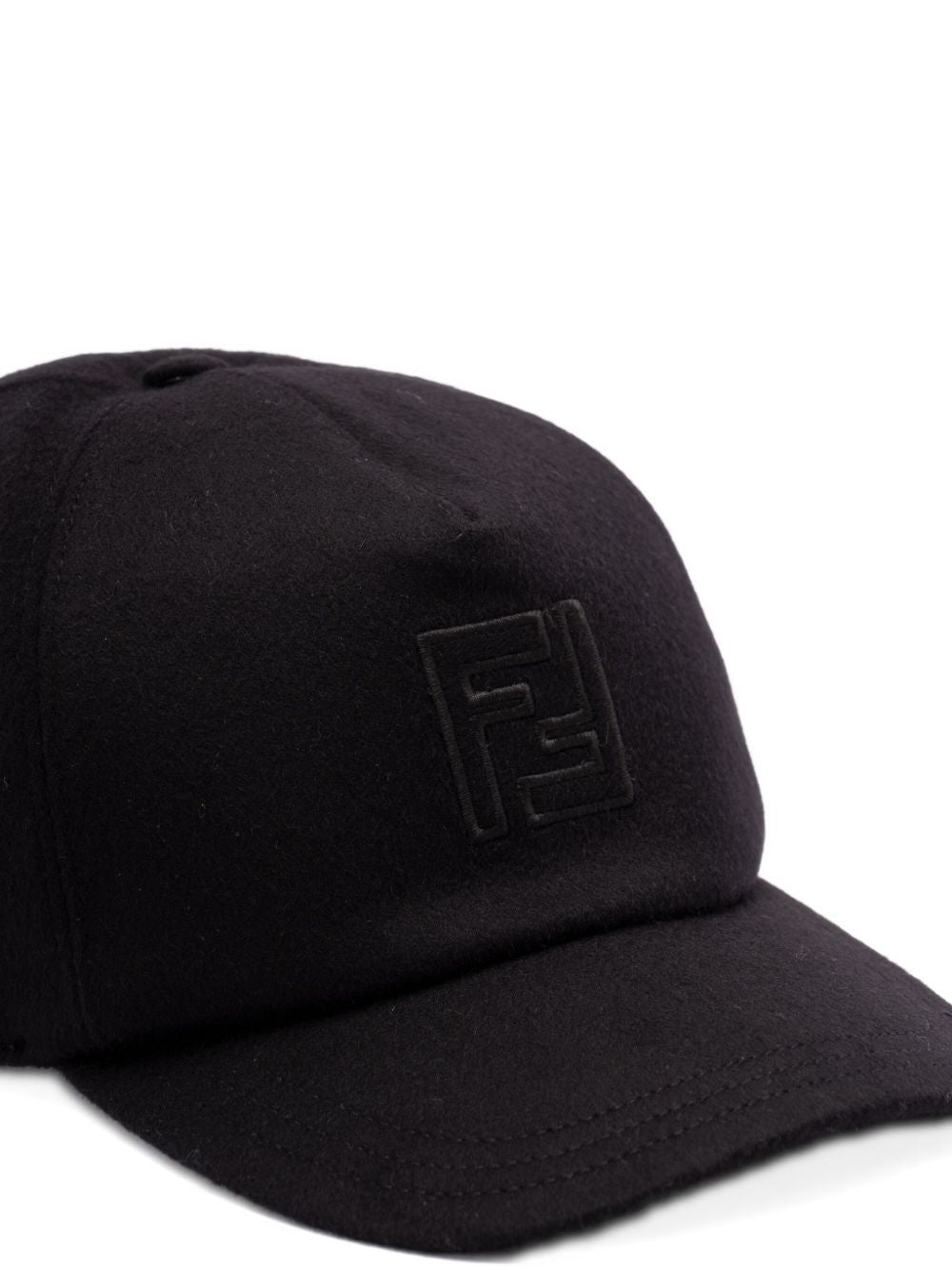 Structured Black Cap With Embossed Logo