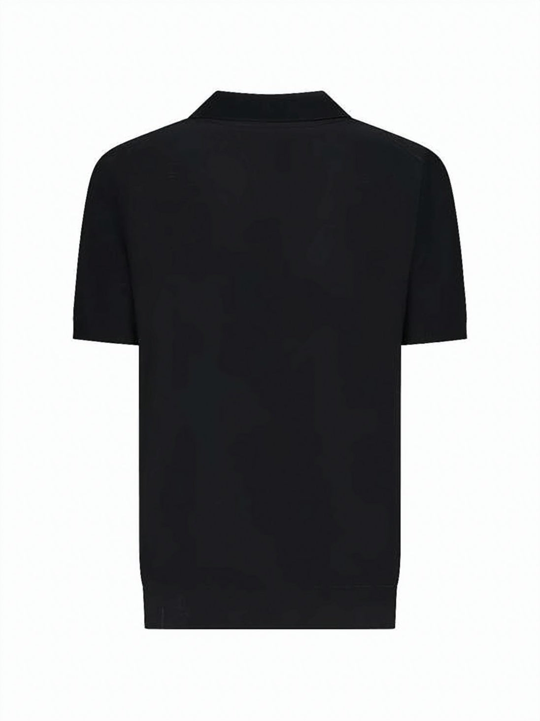 Black Polo Shirt with Fitted Silhouette