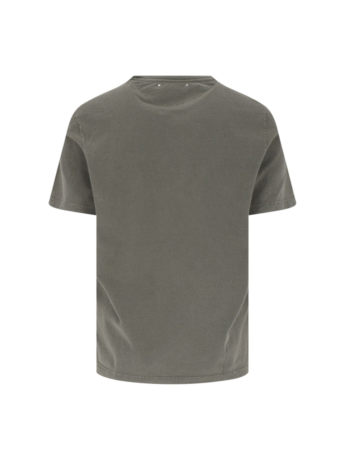 T-Shirt, In Green Cotton, Crew Neck