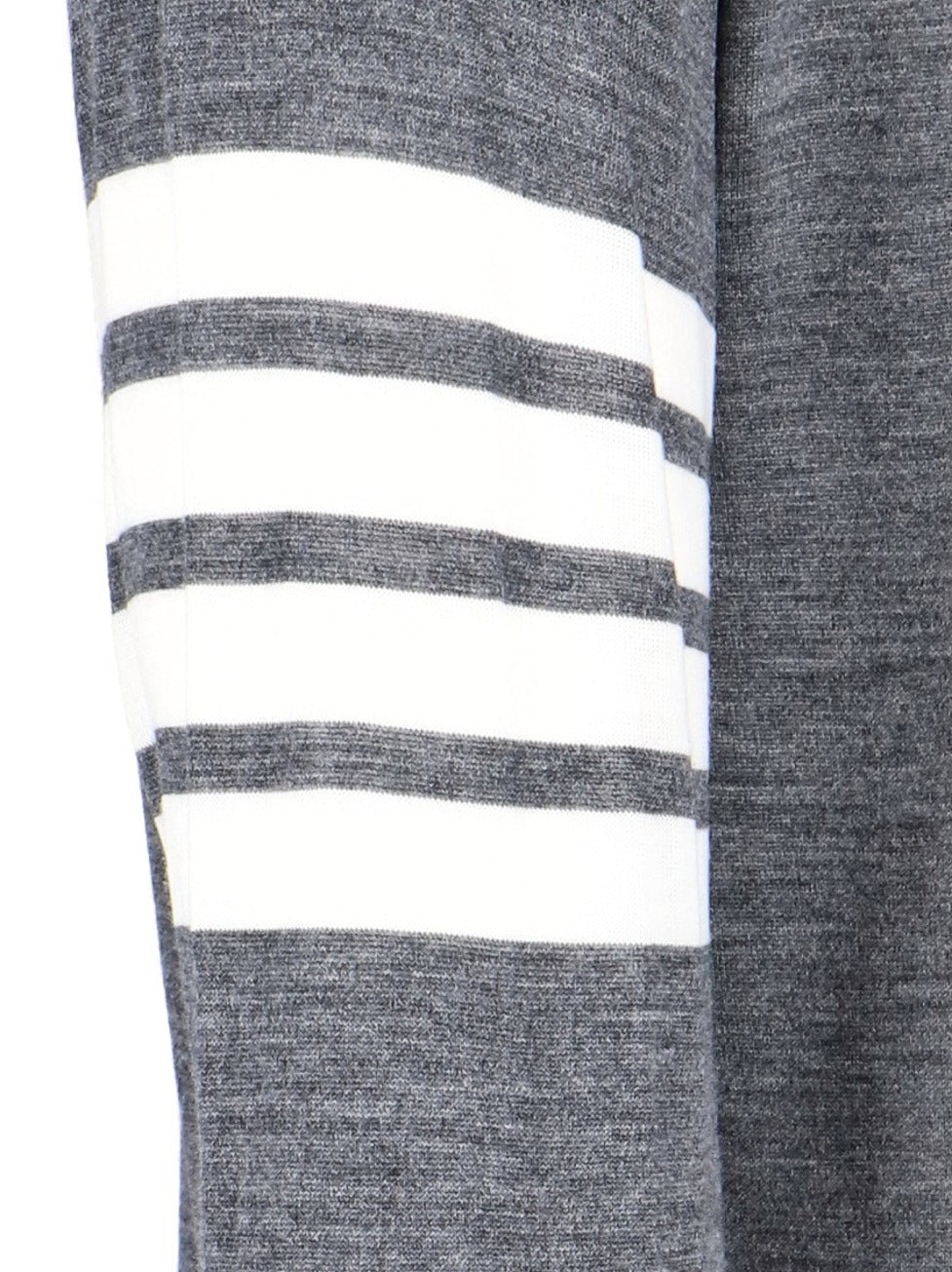 4-Bar Wool Sweater – Light Grey