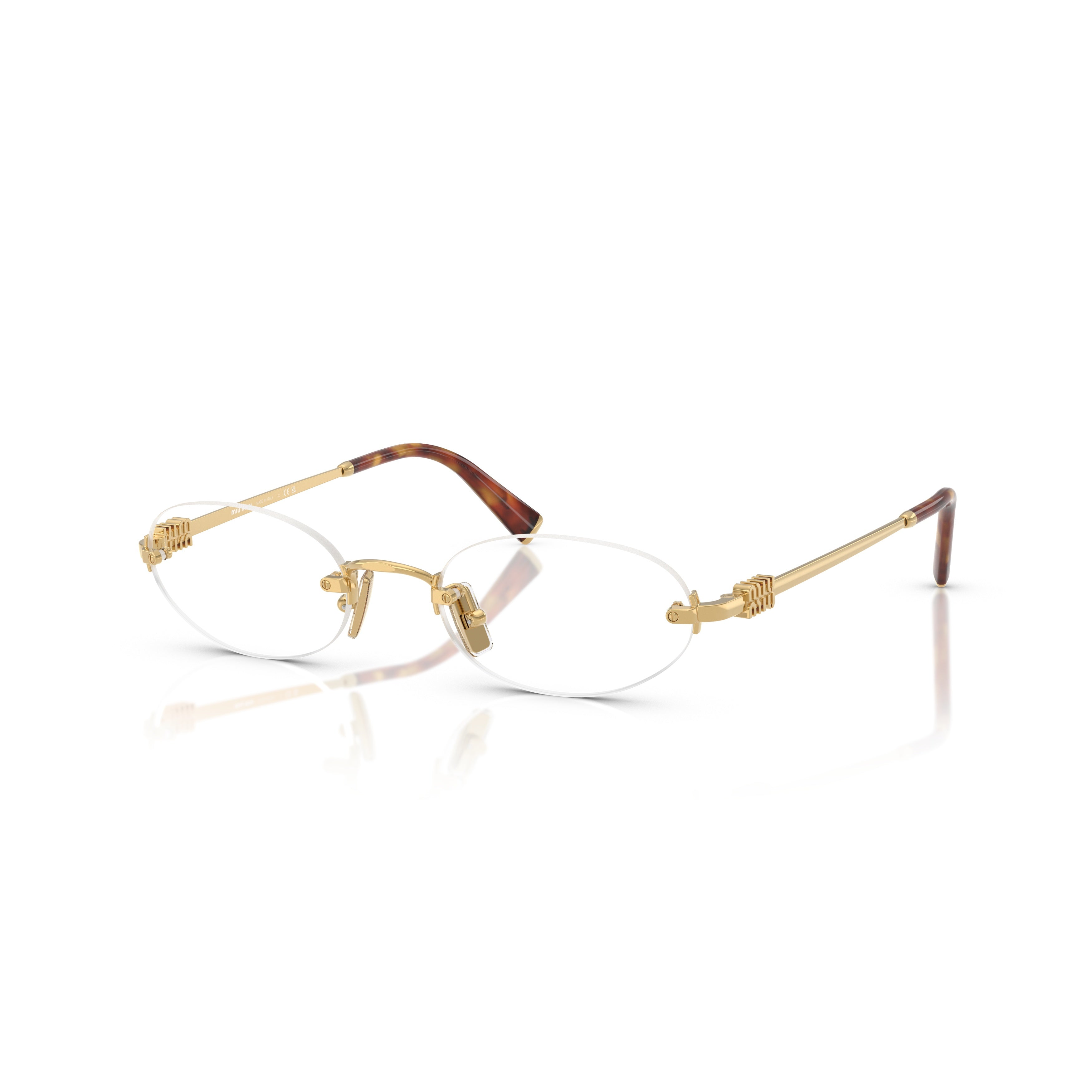 0mu 53wv Rimless Oval Lens Sunglasses