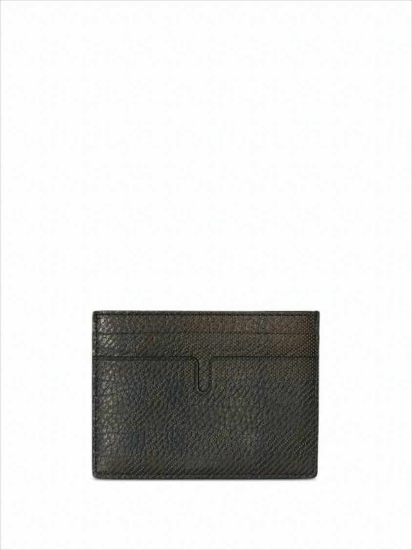 Textured Calf Leather Card Wallet