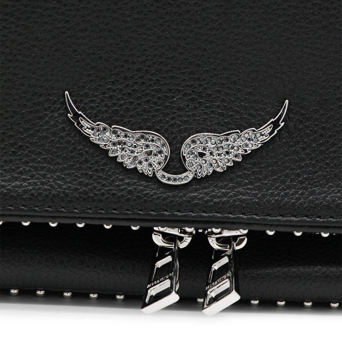 Black Rock Grained Leather Shoulder Bag