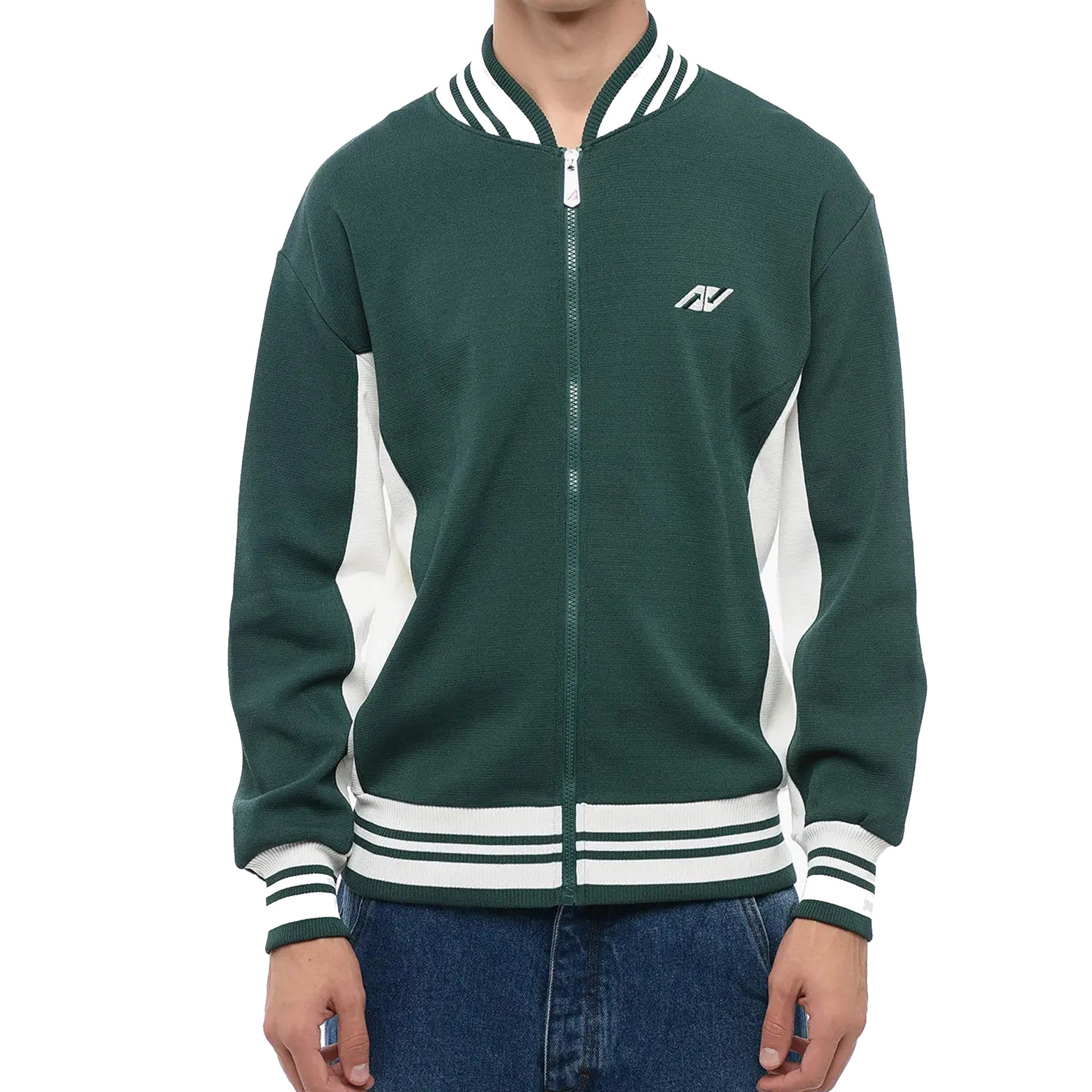 Contrast Panel Track Bomber Jacket