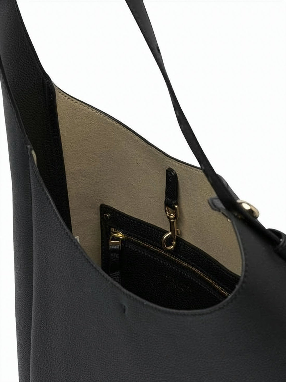 Smooth Leather Hobo Bag