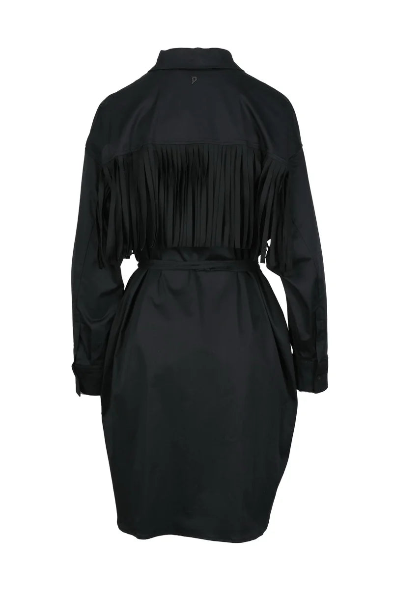 Oversize Shirt Dress Black