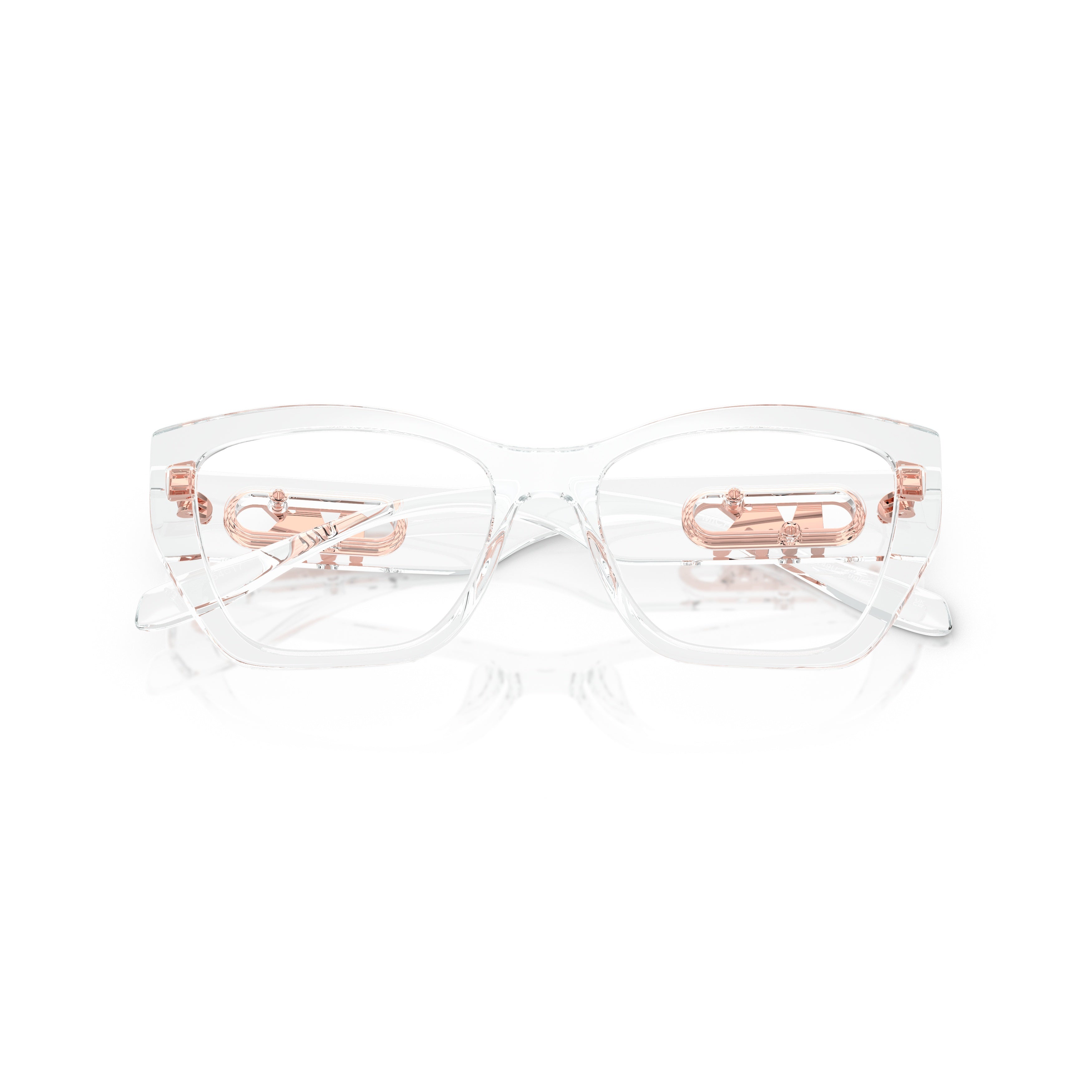 0mk4149u Transparent Cat-Eye Sunglasses with Rose Gold Detail