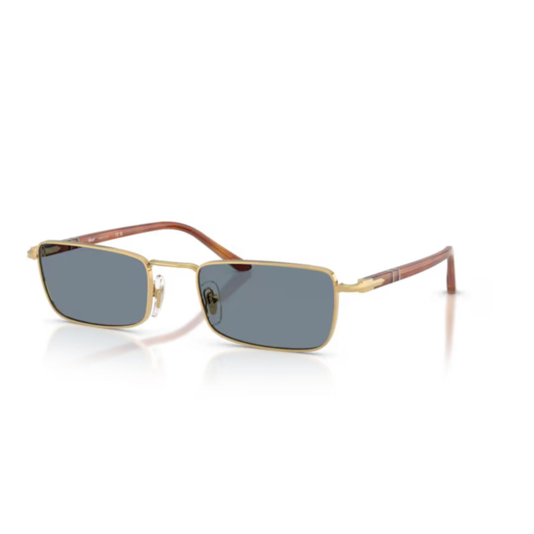 0po1025s Rectangular Metal Sunglasses with Tortoiseshell Accents