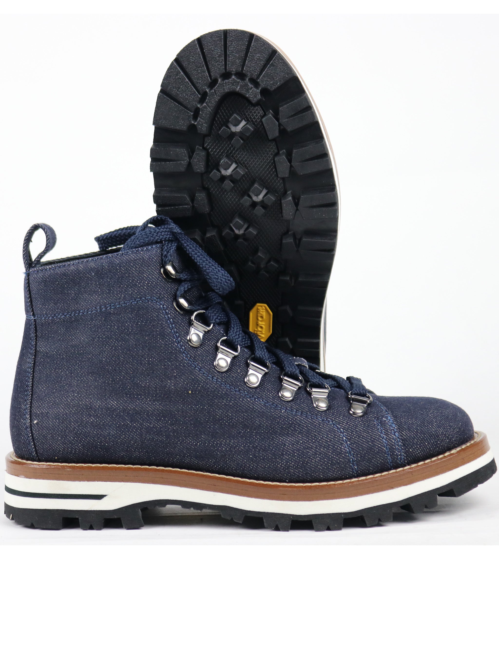 Blue Falcade Fabric Ski Snow Boots