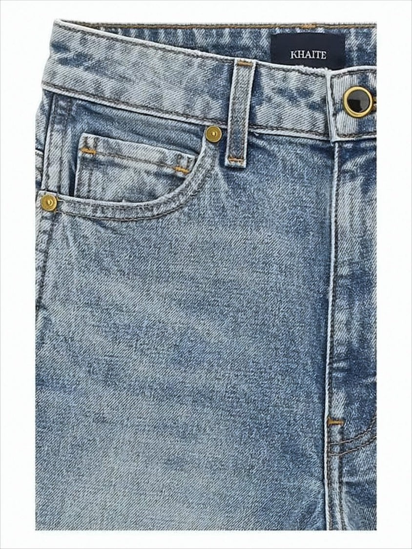 Straight-Leg Denim Pants with Mid-Rise Waist