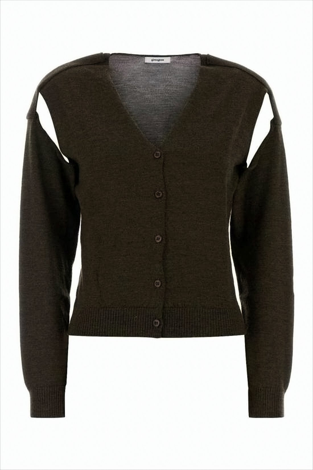 Cropped Merino Wool Cardigan