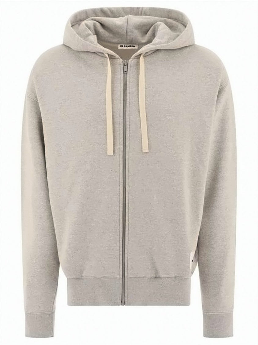 Textured Zip-Up Hoodie with Spacious Hood