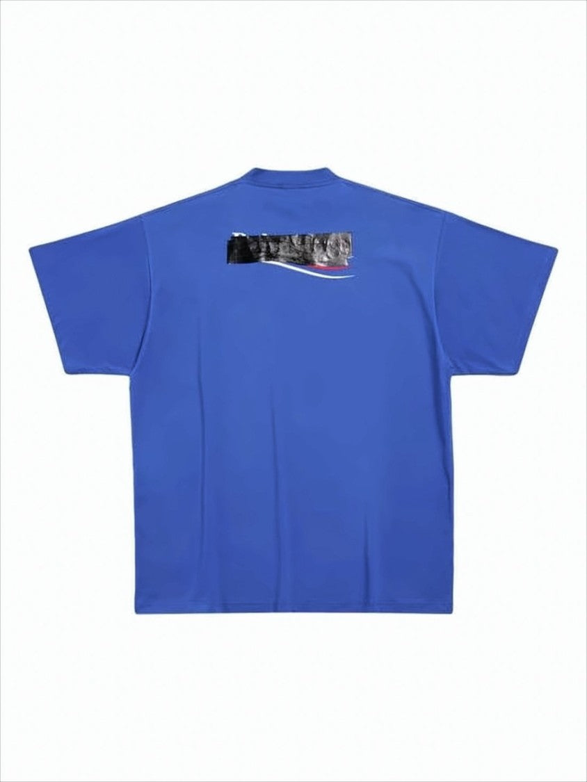 Blue Loose-Fit Balenciaga T-Shirt