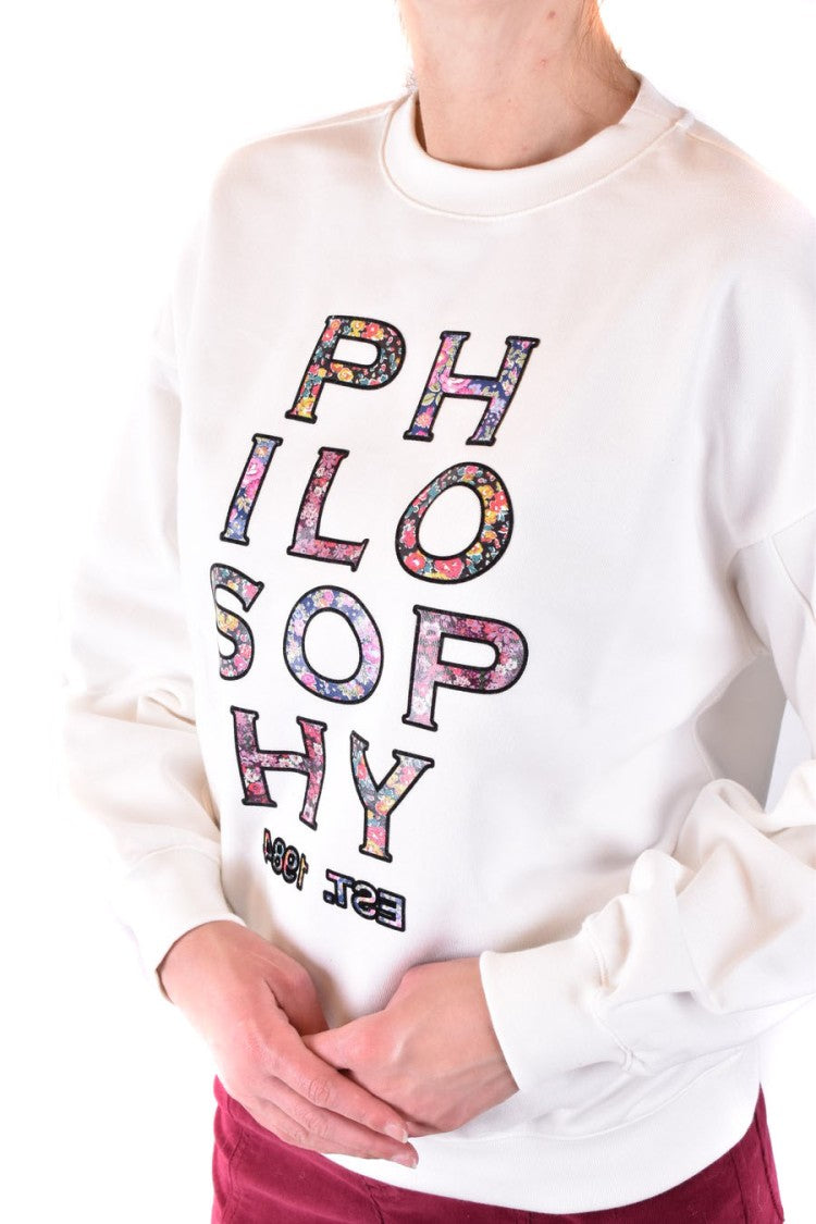 Relaxed-Fit Cotton Sweatshirt With Multicolor Floral Pattern